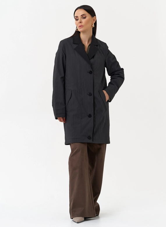Женское утепленное полупальто трансформер фото