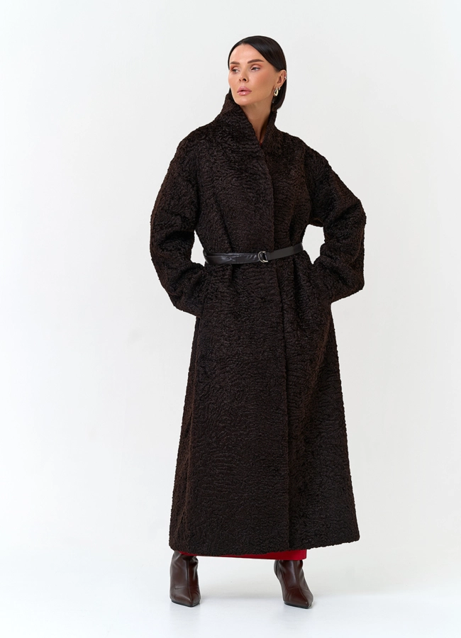 Женское пальто из эко меха модель № 33880 универмаг малина