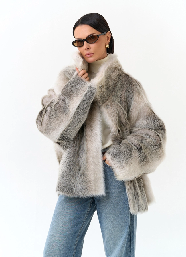 Дубленка двухсторонняя с поясом модель № 34425 универмаг малина фото