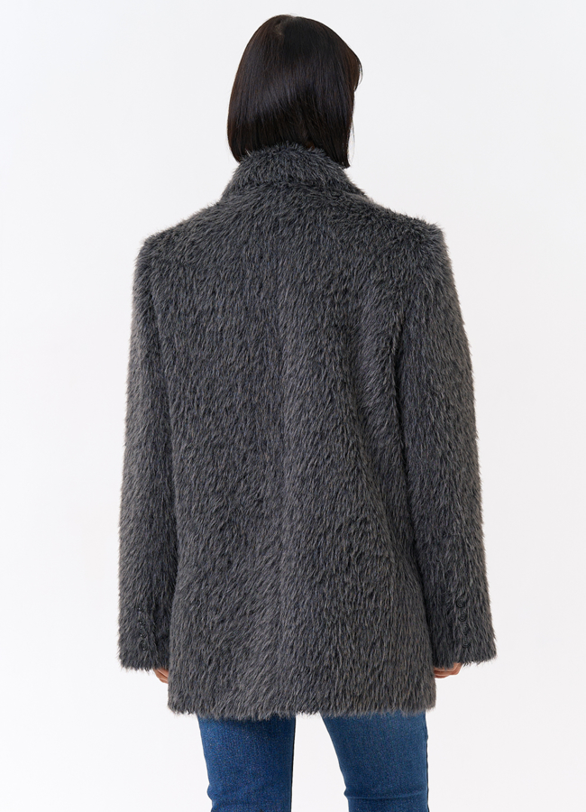 фото Женское утепленное пальто с английским воротником модель № 31880