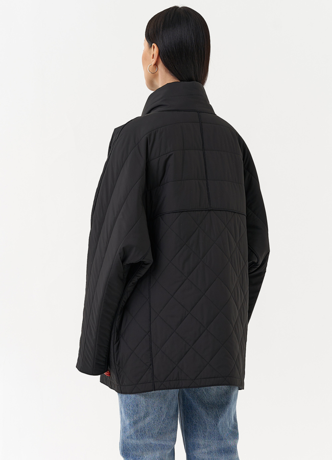 Женская двухсторонняя куртка с воротником стойкой модель № 30008 в рассрочку