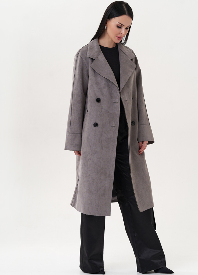 Пальто из эко замши модель № 26867 в рассрочку