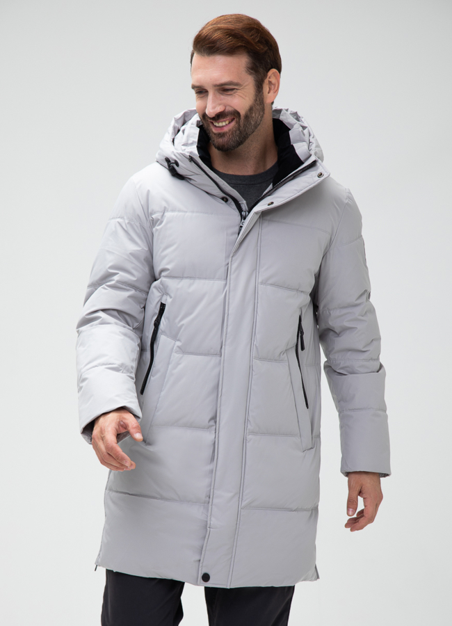 фото Мужской пуховик с капюшоном  модель № 28404