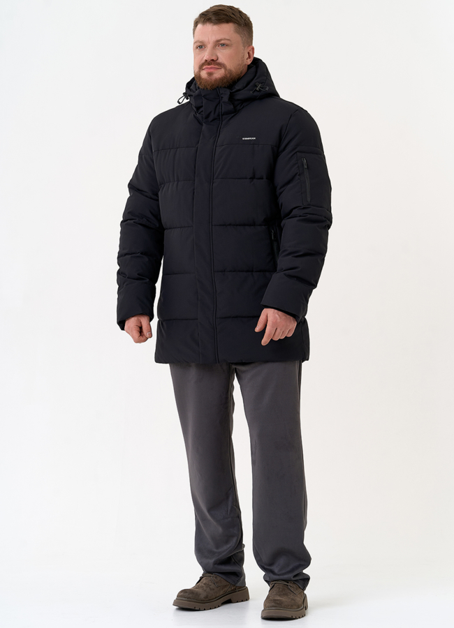Мужской пуховик с капюшоном  модель № 31475 в рассрочку