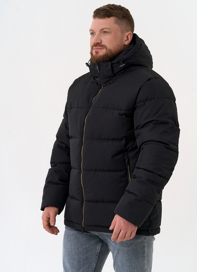 Мужской пуховик с капюшоном  модель № 31471 в рассрочку