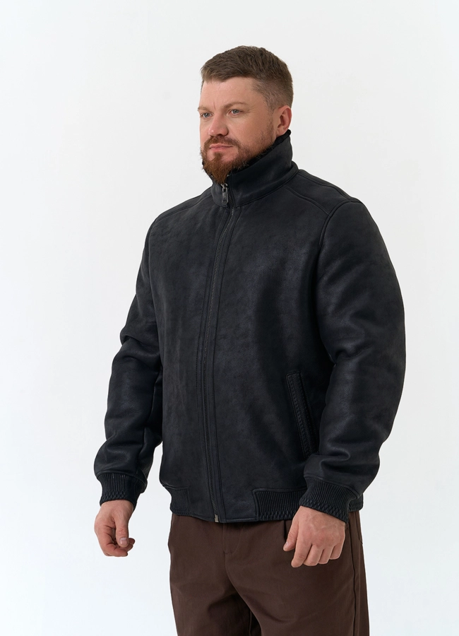 Мужская дубленка из эко замши модель № 34091 универмаг малина фото